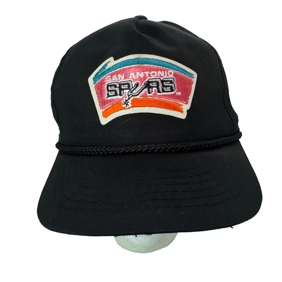 Vintage 90s San Antiono Spurs Youngan Headwear Snapback Hat Cap Rope Thin Snap